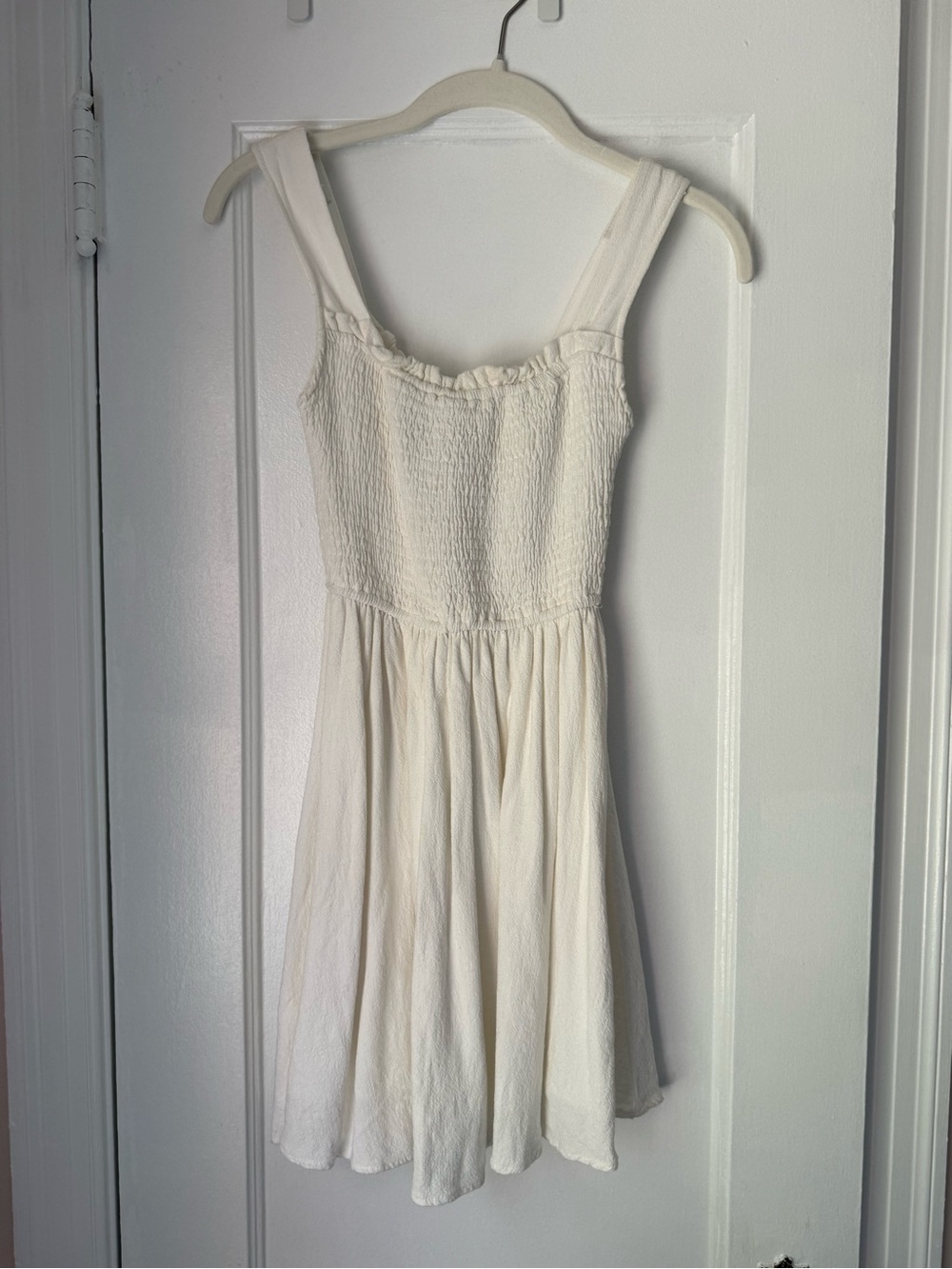 Princess Polly Cream Shirred Bodice Top
